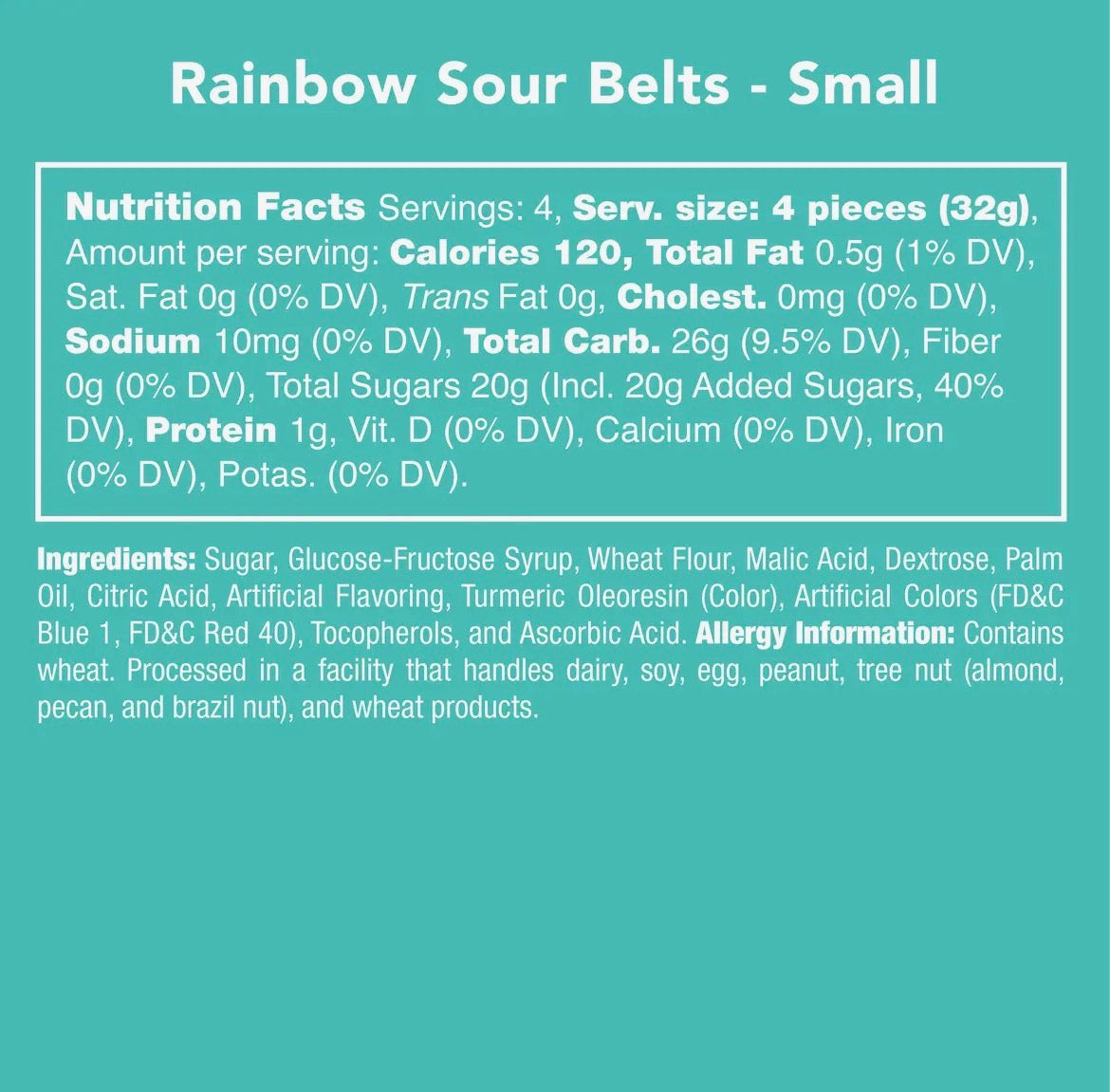 Candy Club | Rainbow Sour Belts