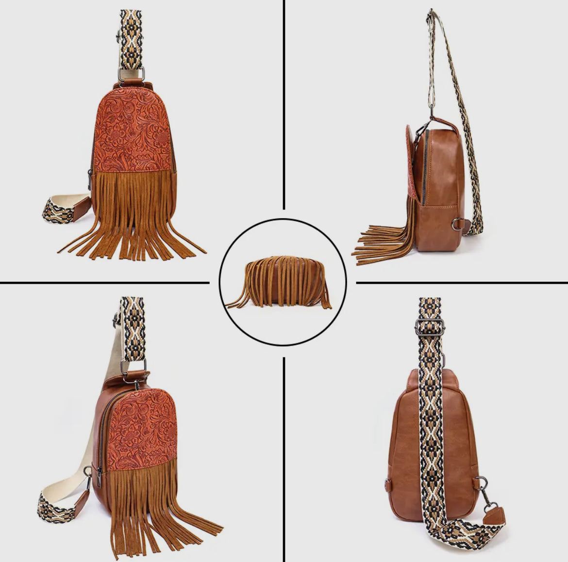 Western Fringe Sling Bag
