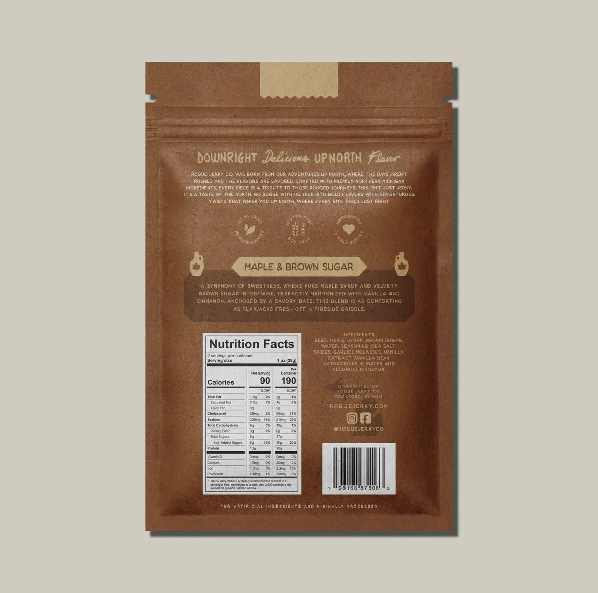 Maple + Brown Sugar Beef Jerky