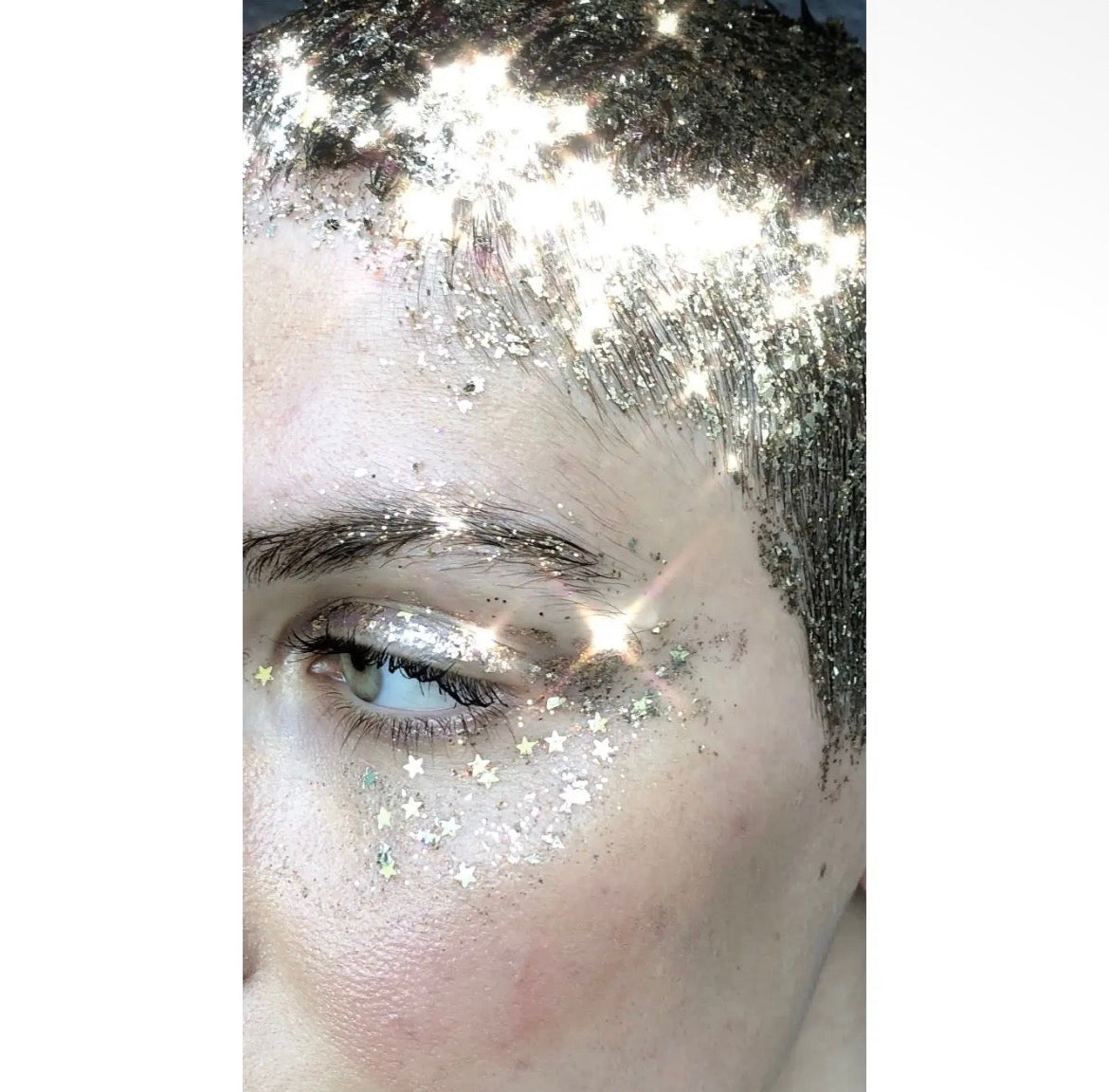Lavender Stardust | Gold Glitter Gel