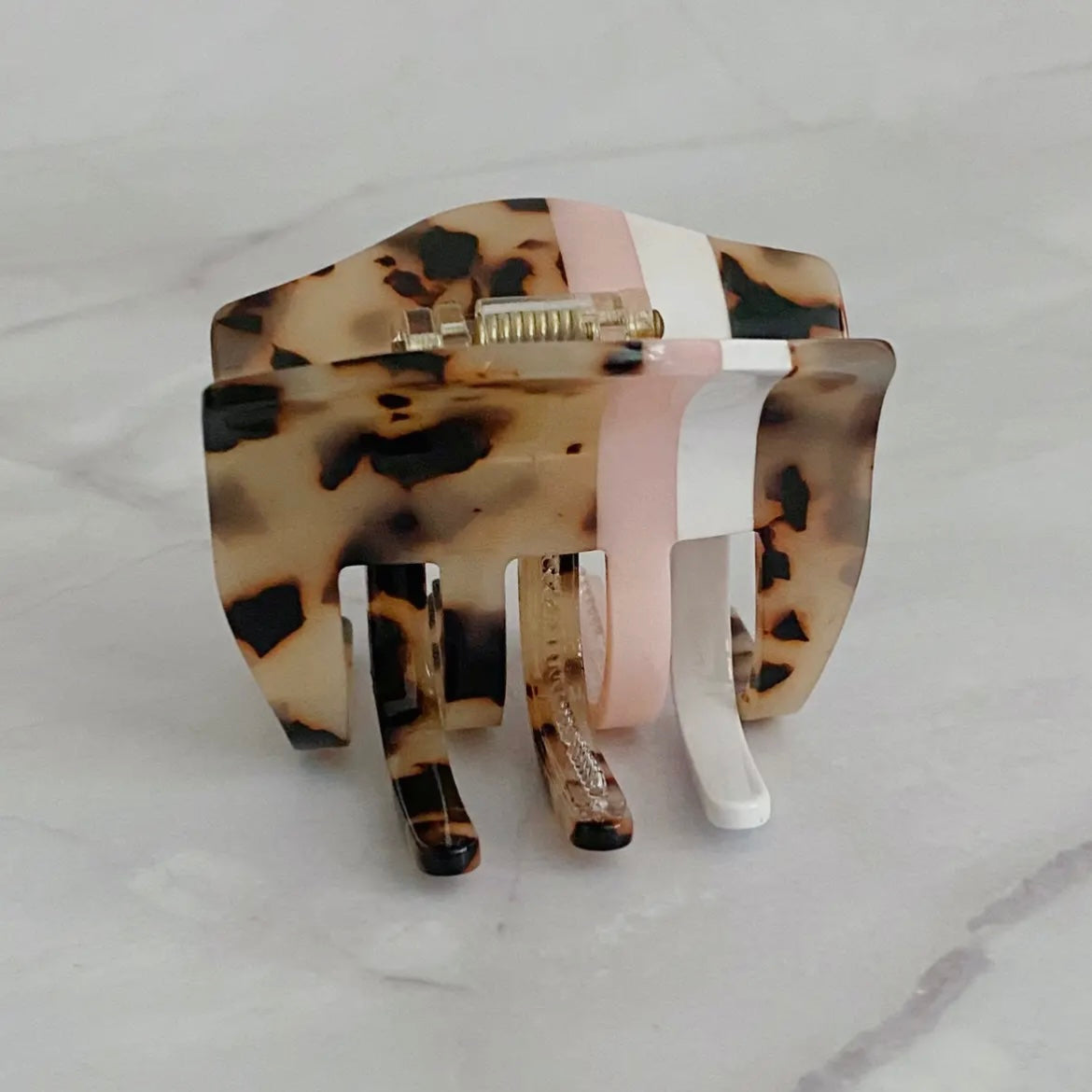 Preppy Tortoise Stripe Hair Claw