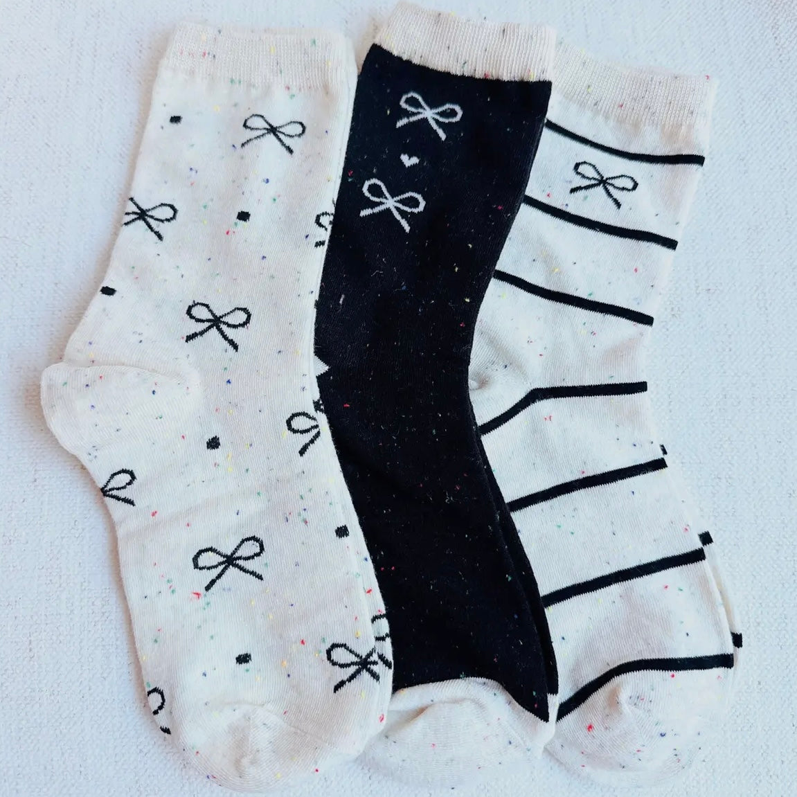 Bow Socks | Set of 3