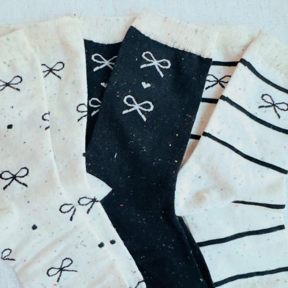 Bow Socks | Set of 3