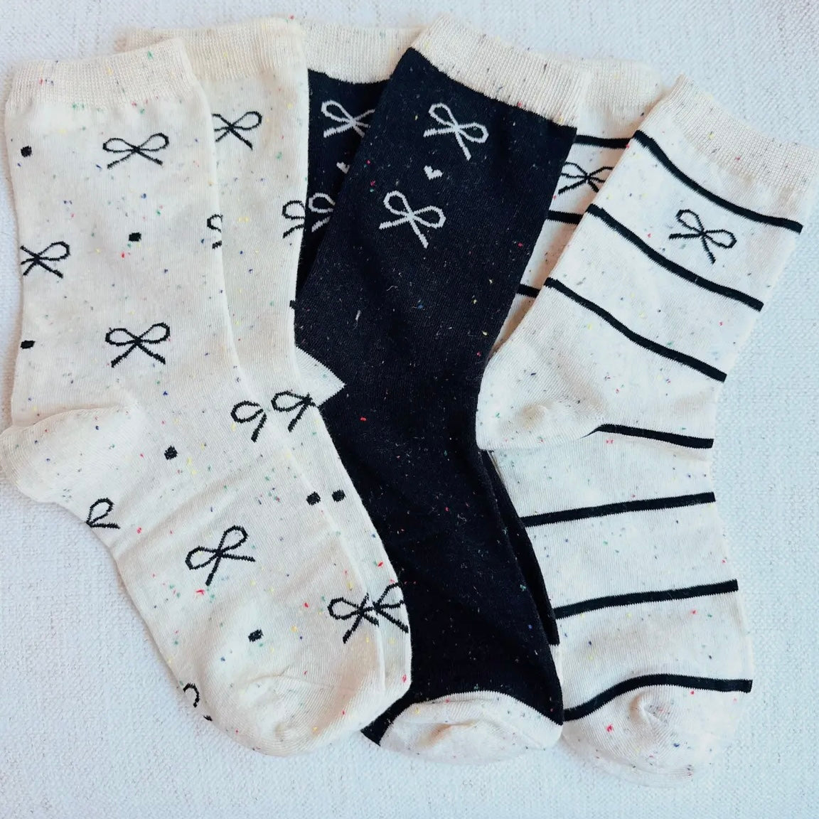 Bow Socks | Set of 3