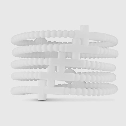 Cutie Cross Bracelet | 5 Pack | White