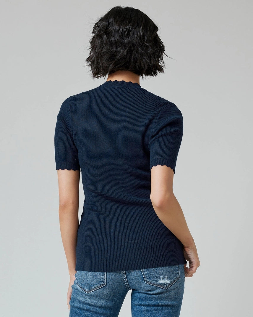 Preppy Rib Mockneck