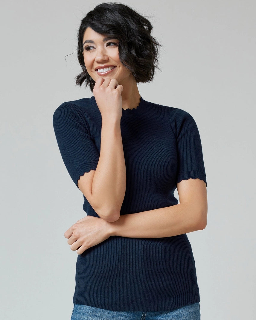 Preppy Rib Mockneck