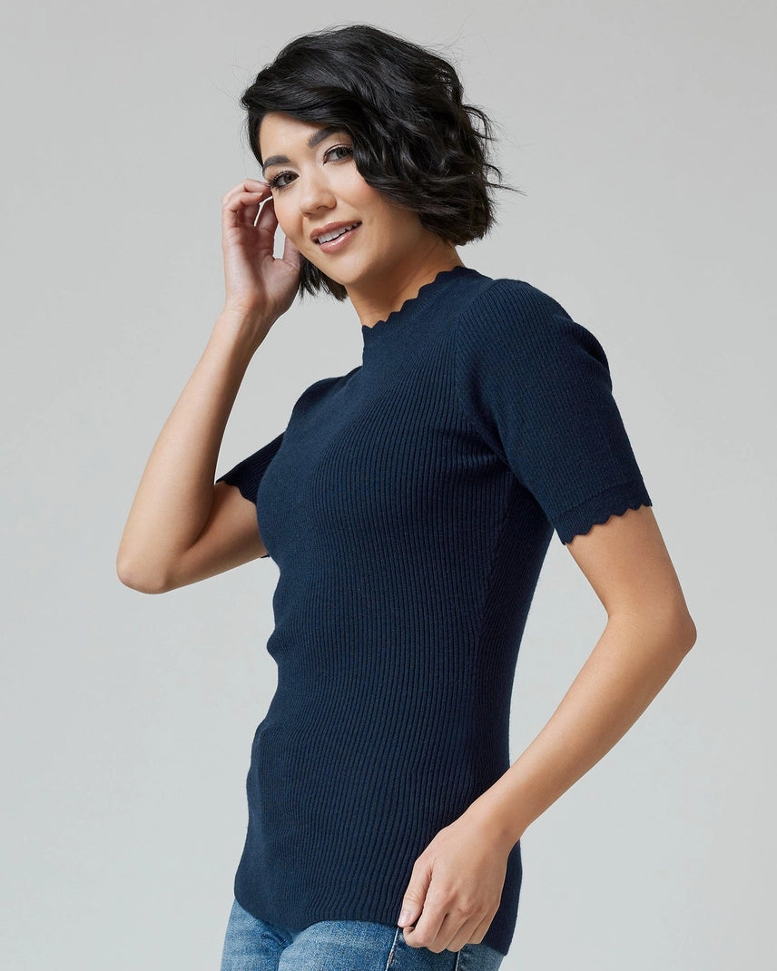 Preppy Rib Mockneck