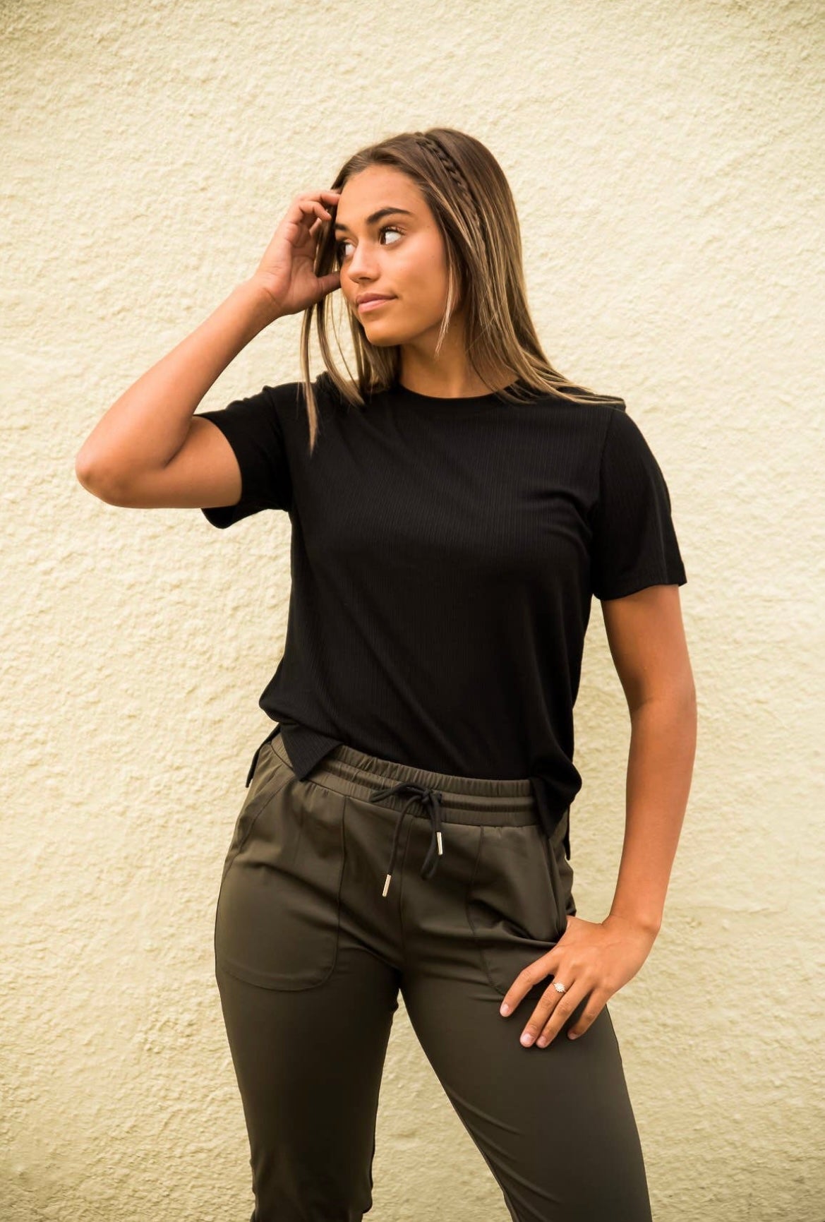 Grunge Rib Tee | Black