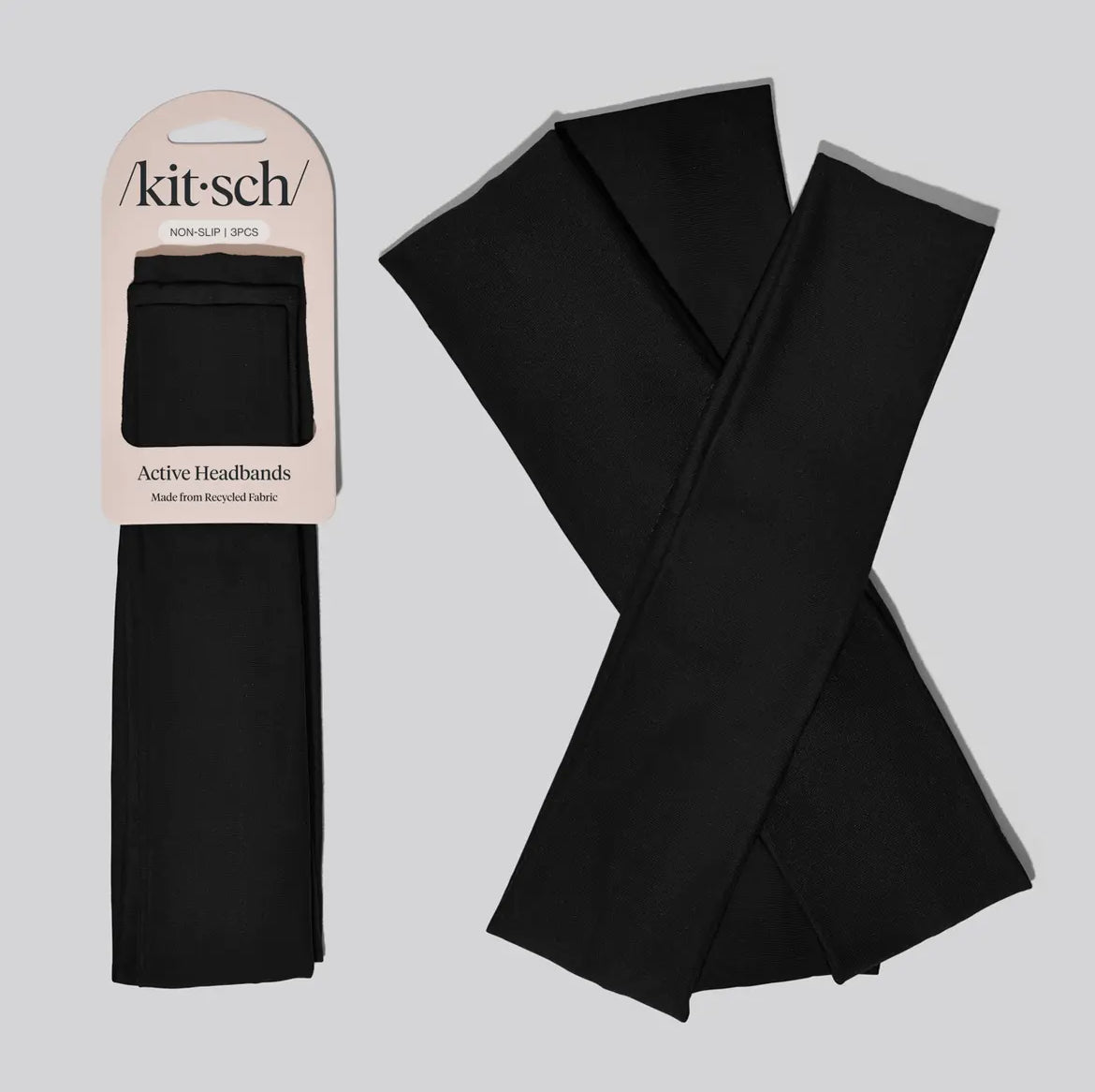 KITSCH | Active Headband 3pc Set | Black