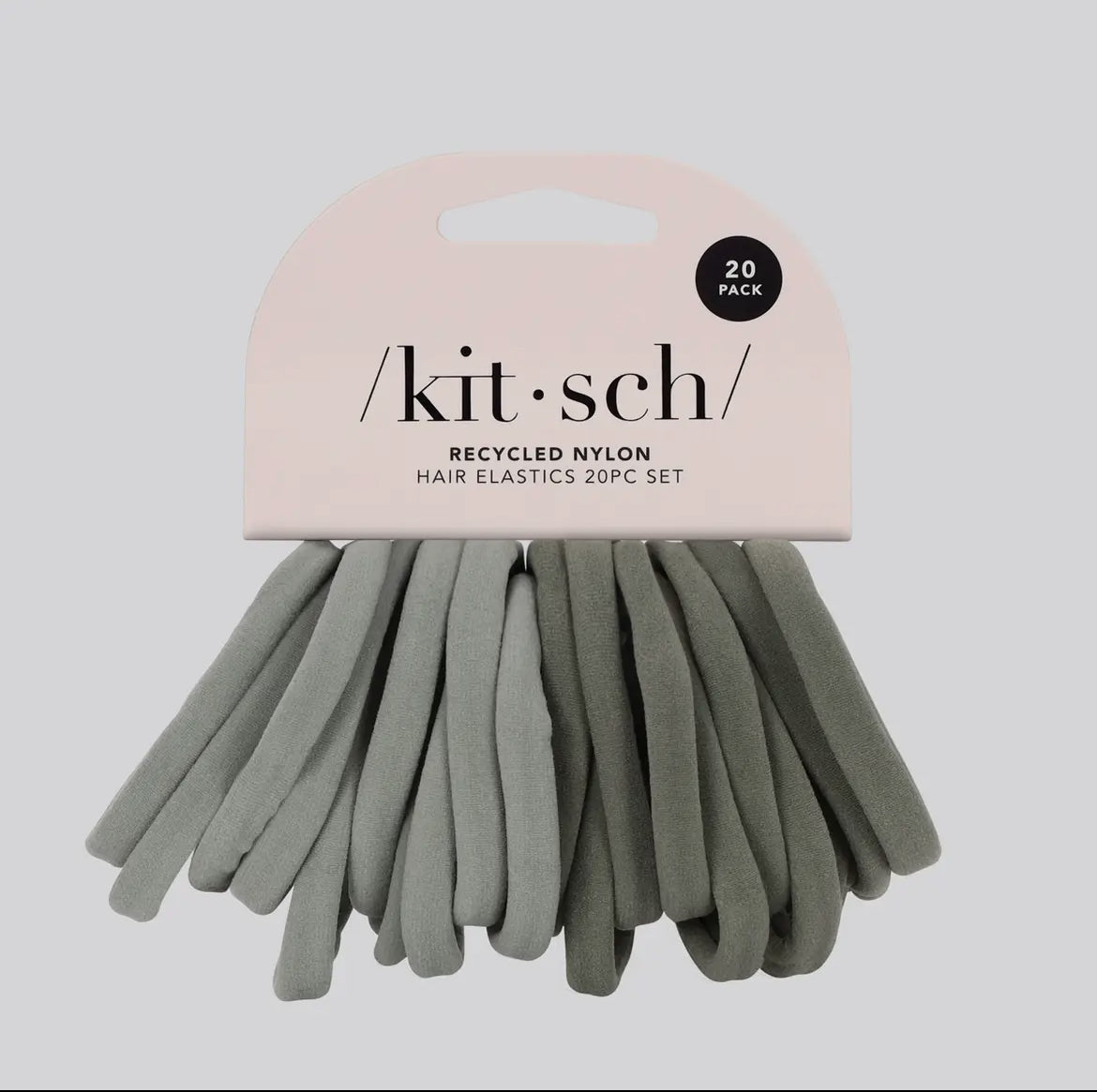 KITSCH | nylon hair elastics 20pc | Eucalyptus