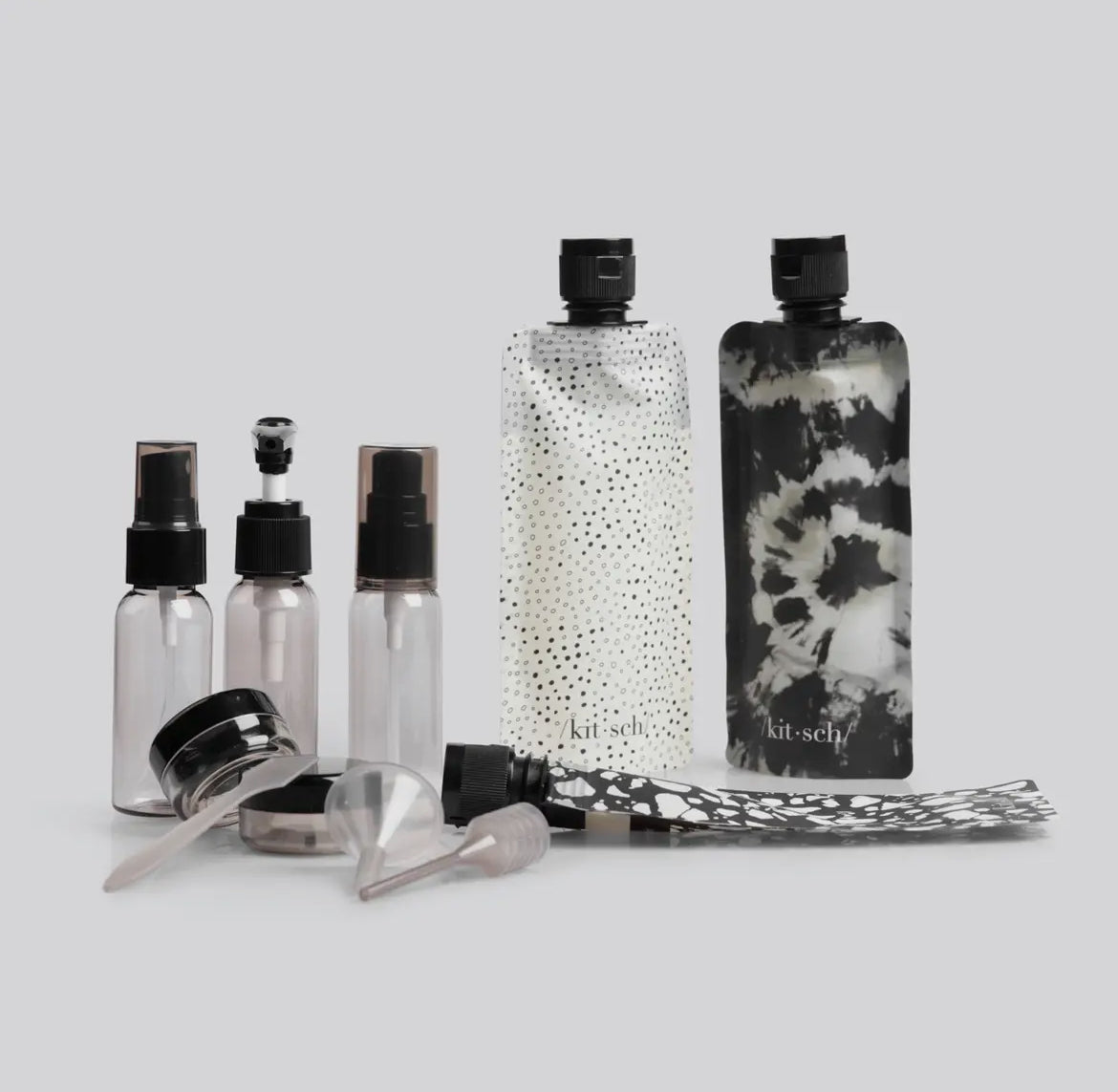 KITSCH | Refillable Ultimate Travel 11pc Set |
Black & Ivory