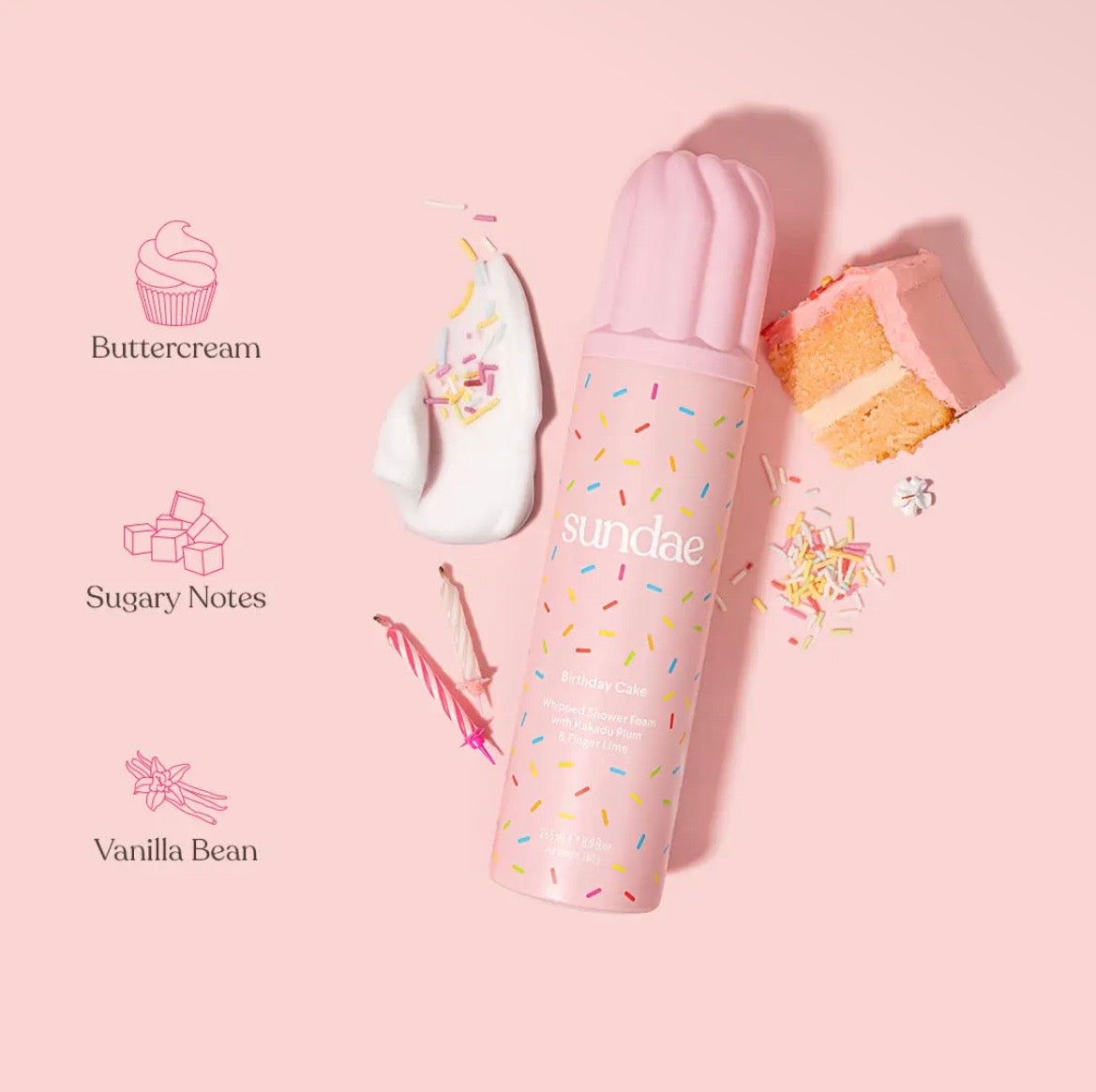 SUNDAE | Whipped Shower Foam Birthday Cake Body Wash