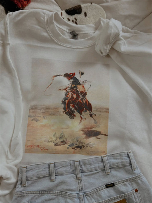 Buckin’ Cowboy Crewneck