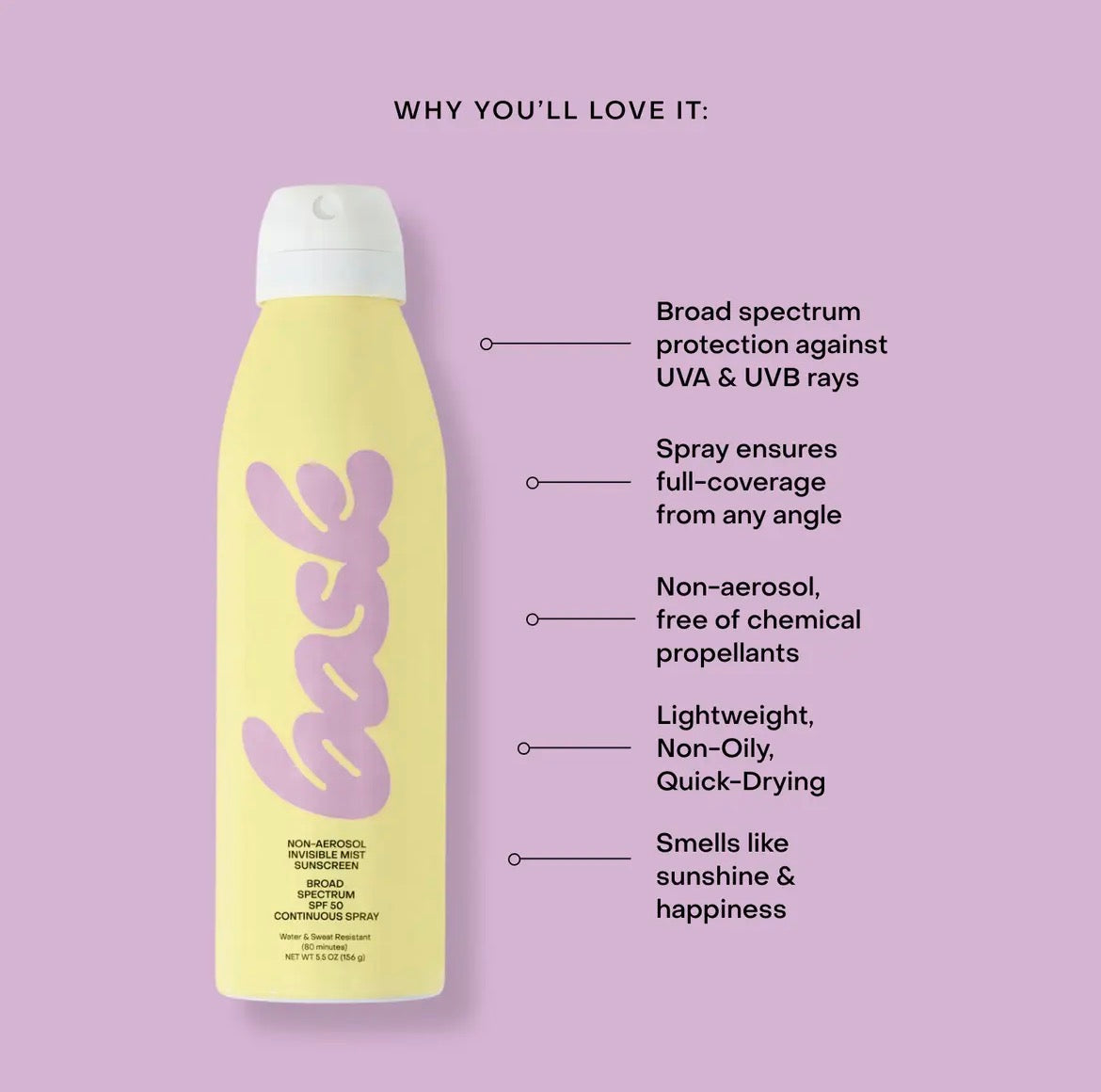 Bask | Spf 50 Non-Aerosol Spray Sunscreen