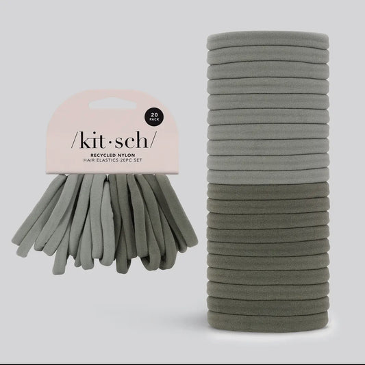 KITSCH | nylon hair elastics 20pc | Eucalyptus