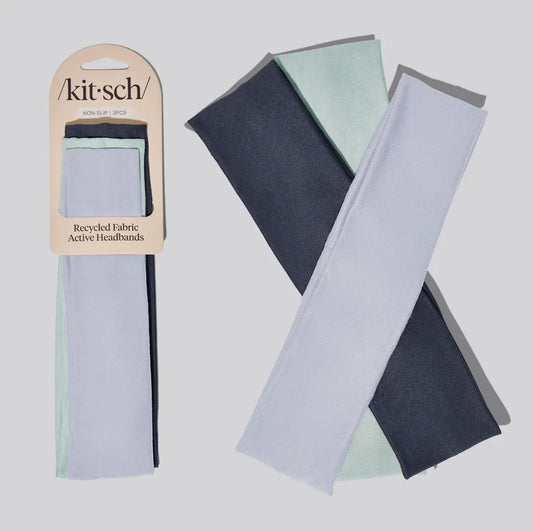KITSCH | Active Headband 3pc Set | Garden Blues