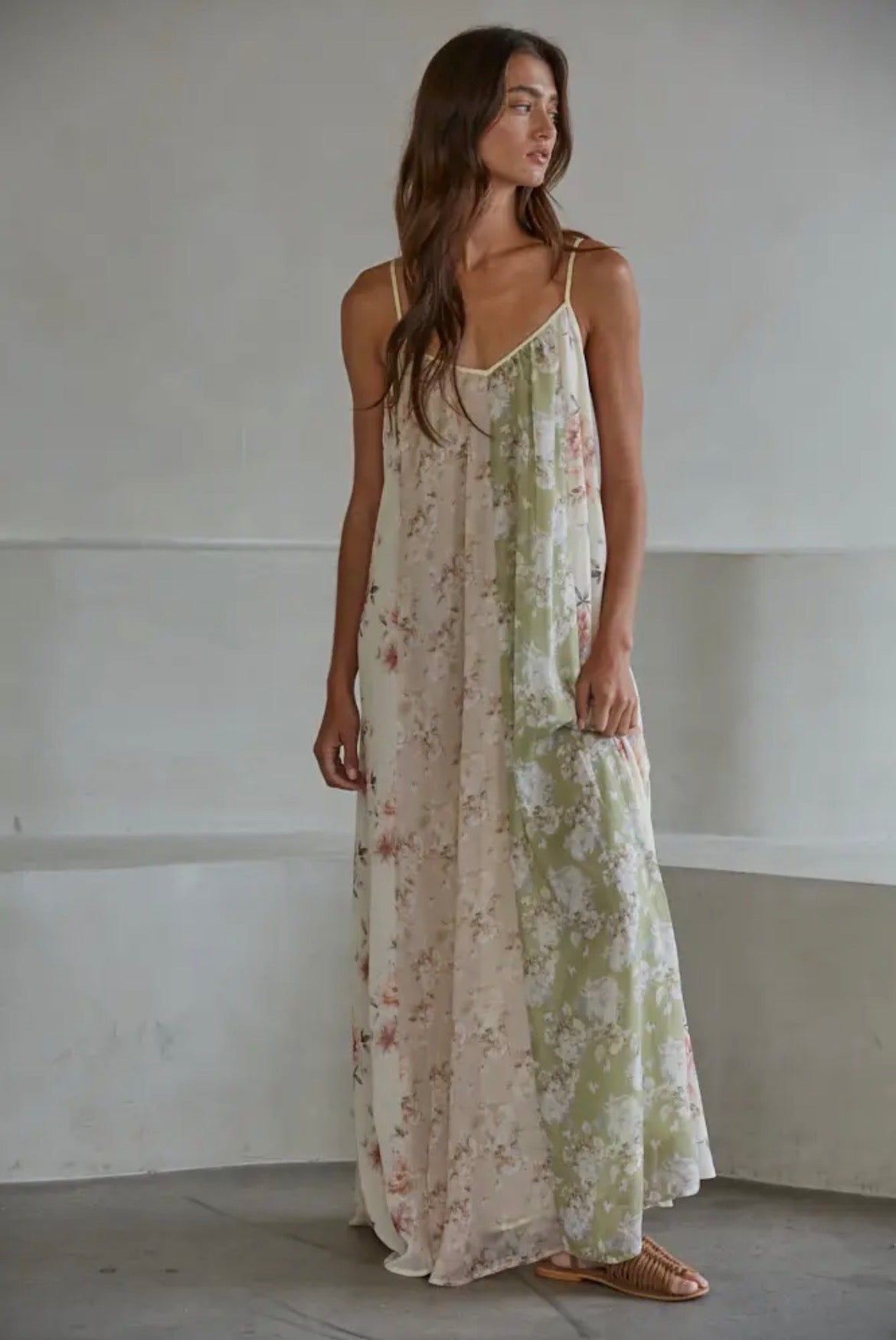Chiffon Multi Floral Print Maxi