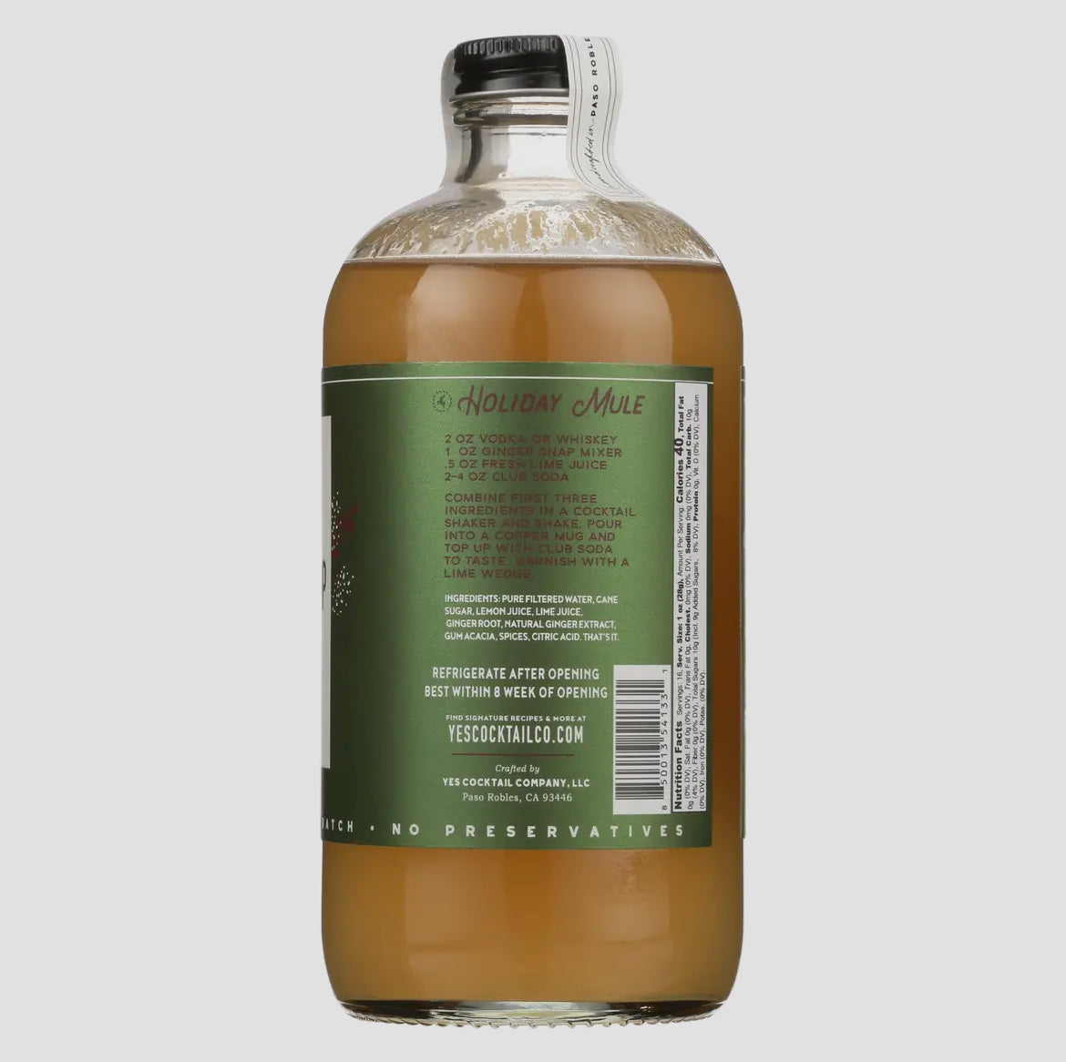 YES Cocktail Co. | Ginger Snap Cocktail Mixer