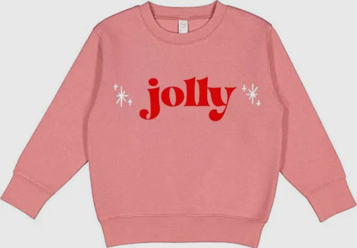Holly + Jolly | Kids Christmas Sweatshirt