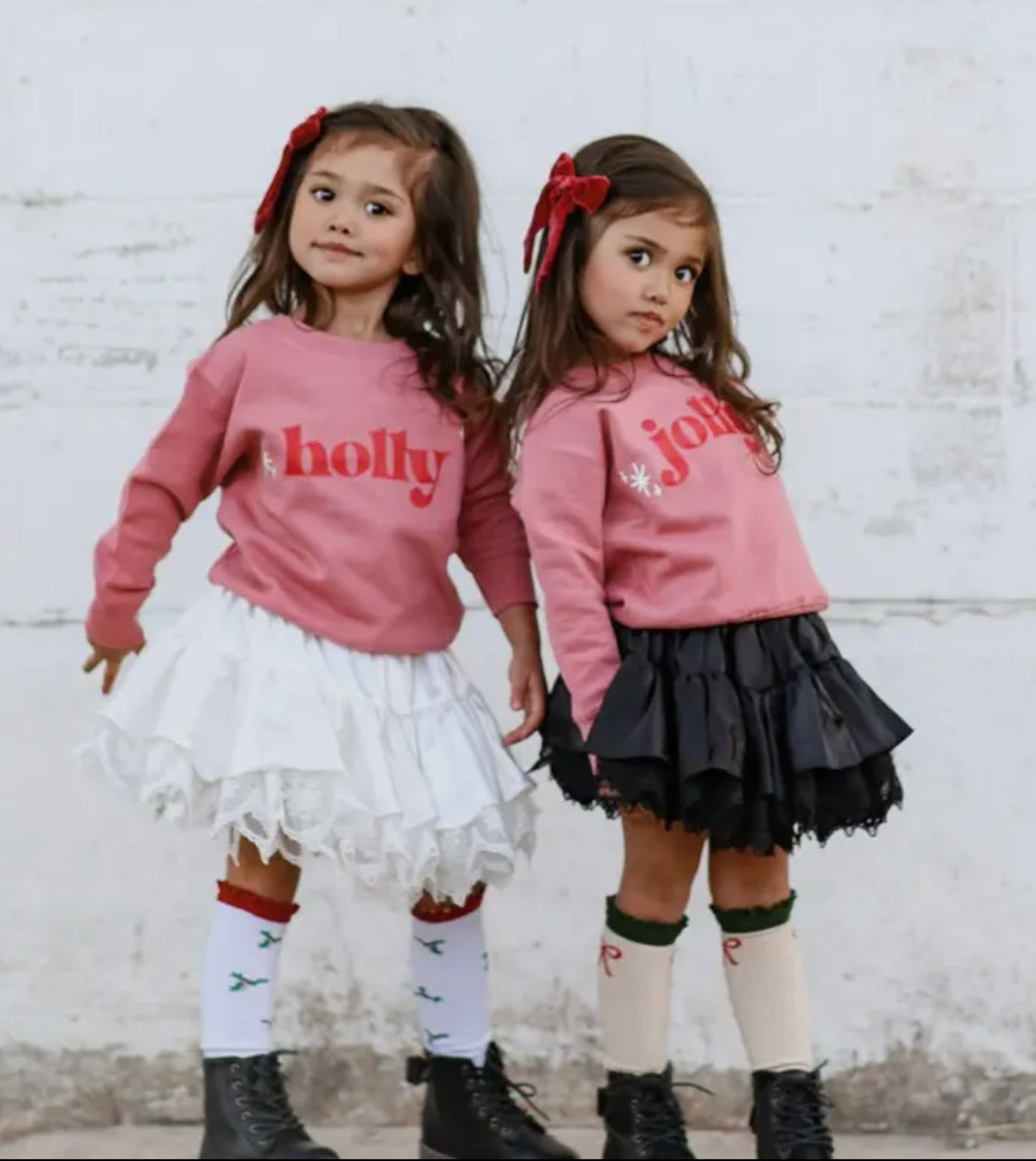Holly + Jolly | Kids Christmas Sweatshirt