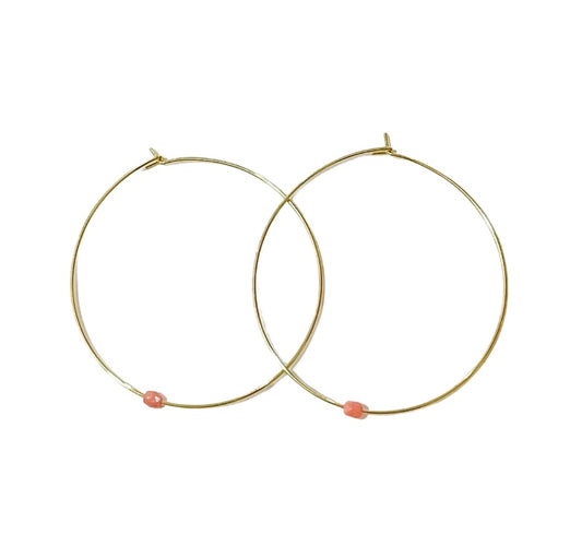 Large Orbit Hoops - Pink