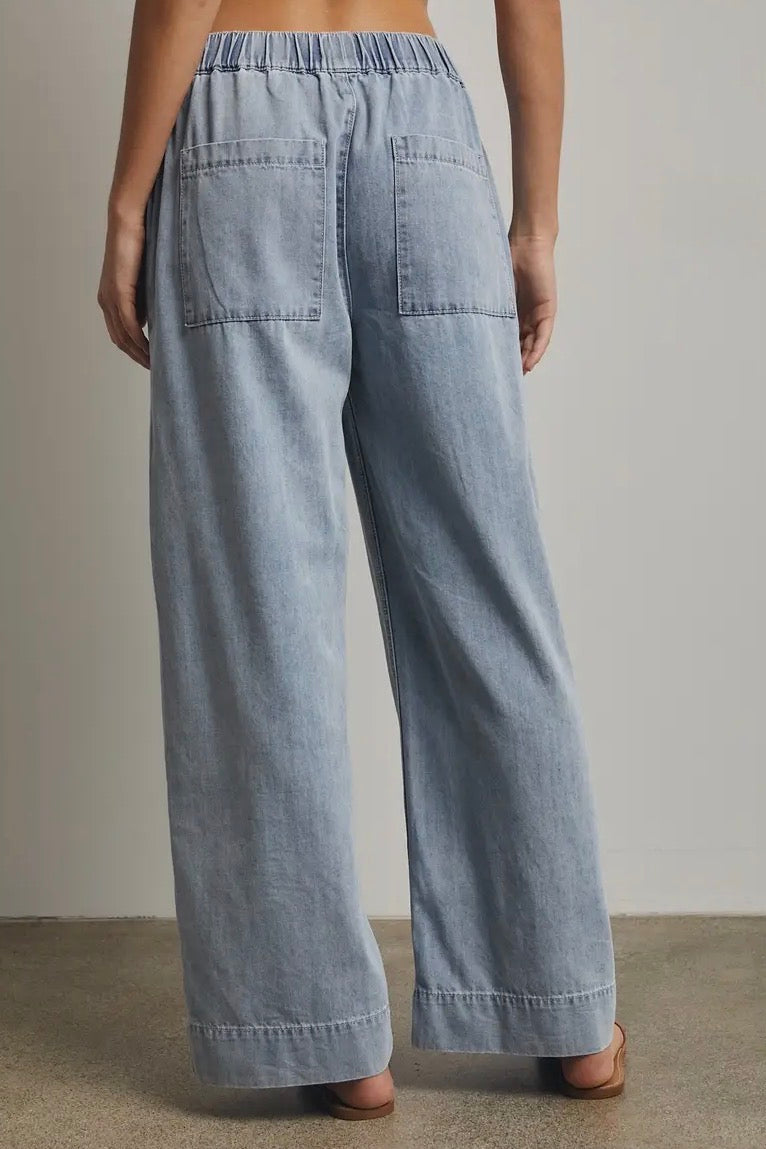 Sun-kissed Wide Leg Denim Pant
