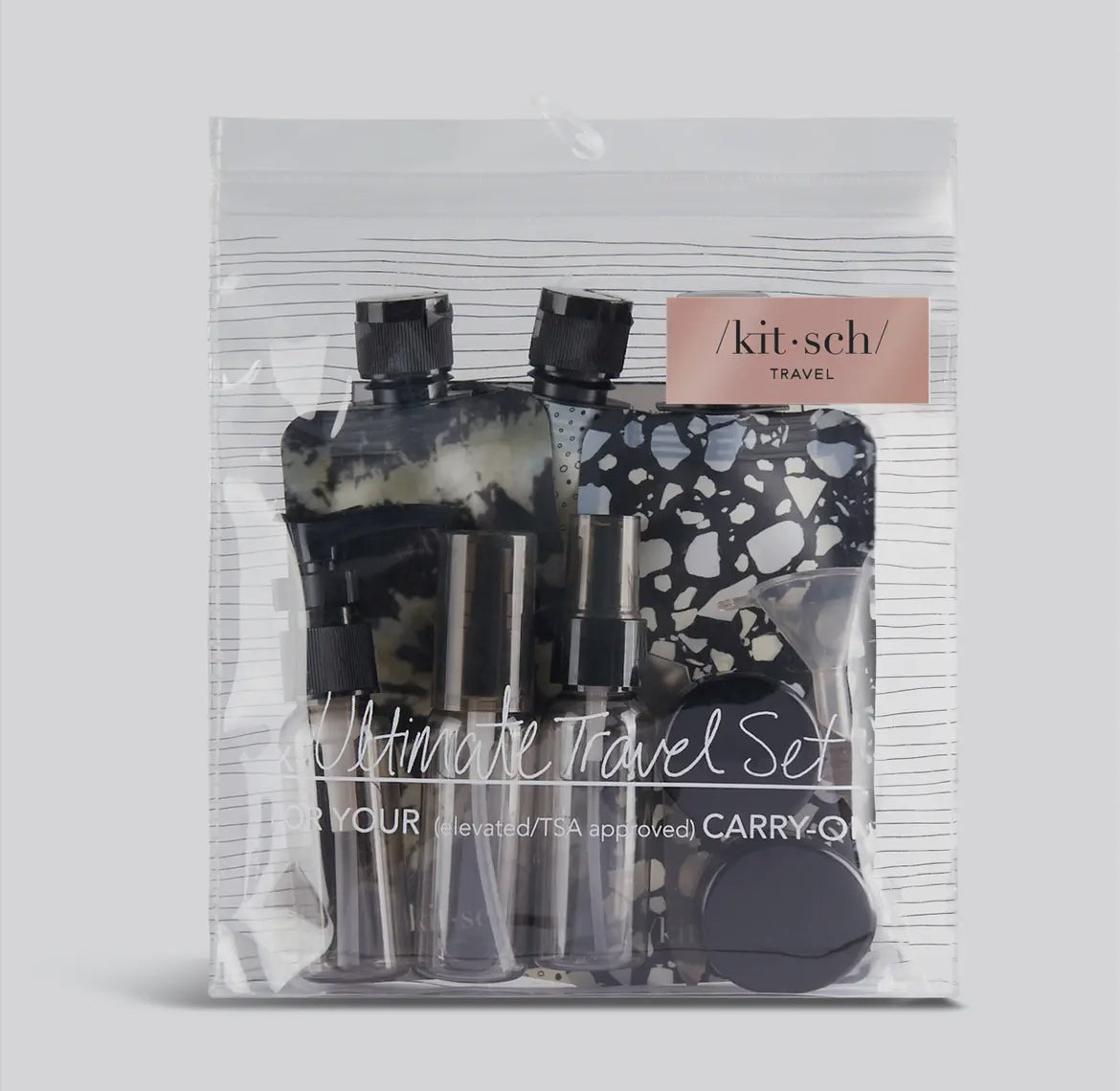KITSCH | Refillable Ultimate Travel 11pc Set |
Black & Ivory
