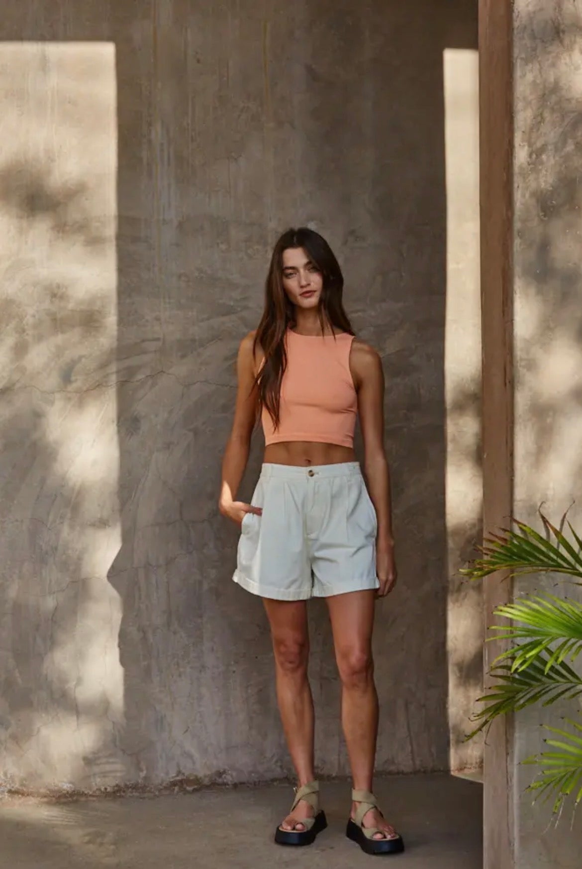 Casual Crew Neck
Crop Top | Cheerful Tangerine