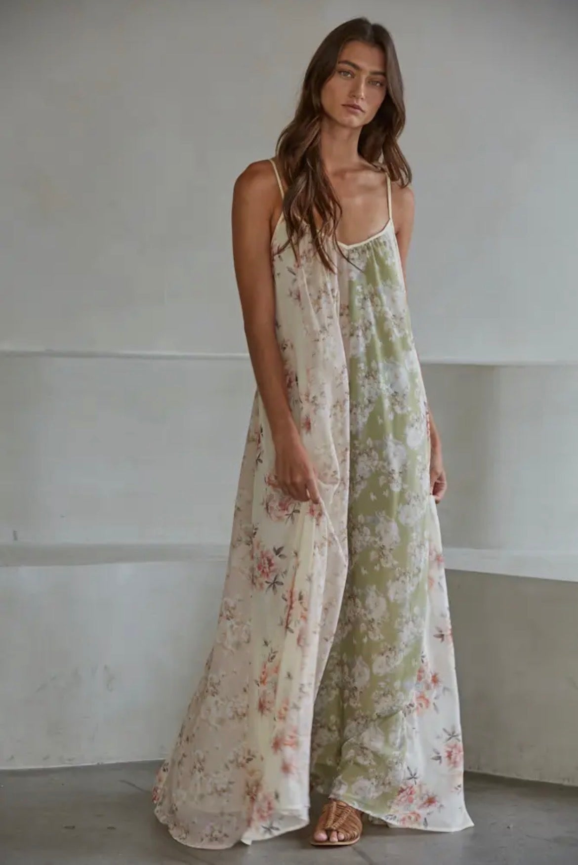 Chiffon Multi Floral Print Maxi