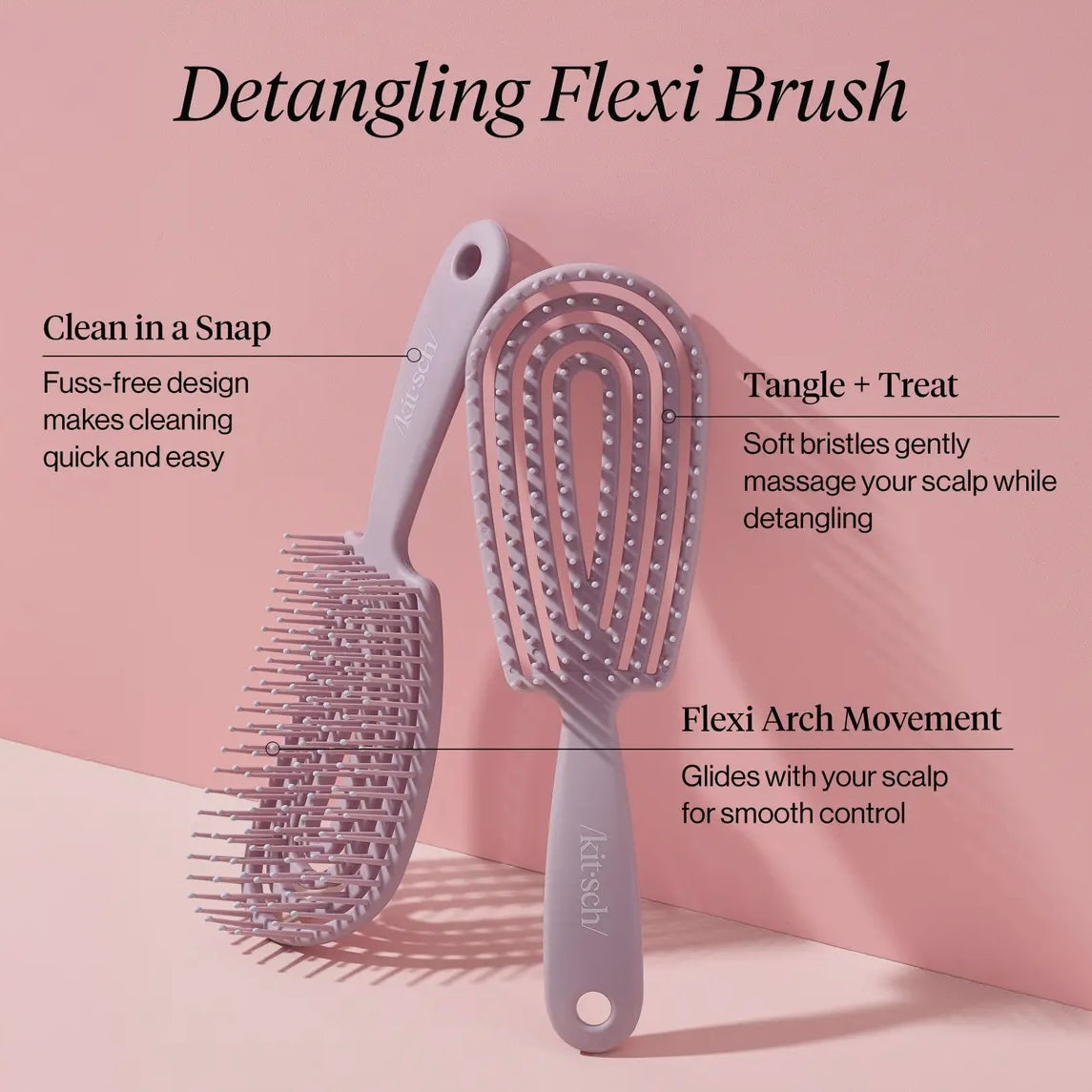 KITSCH | Detangling Flexi Brush - Soft Violet