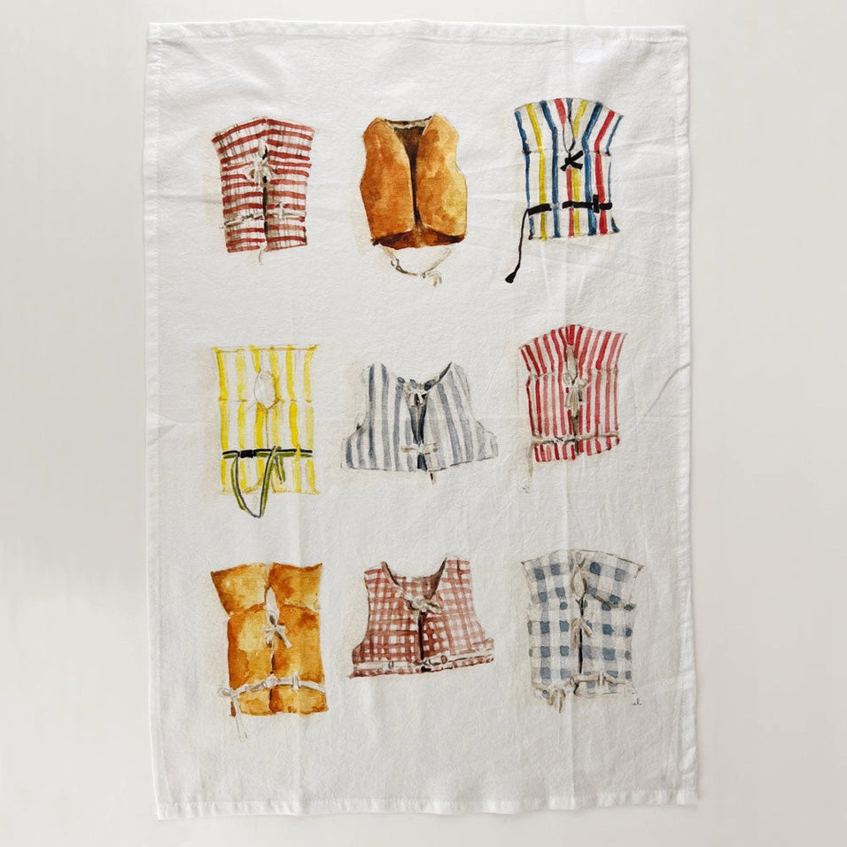 Boat Coats Tea Towel