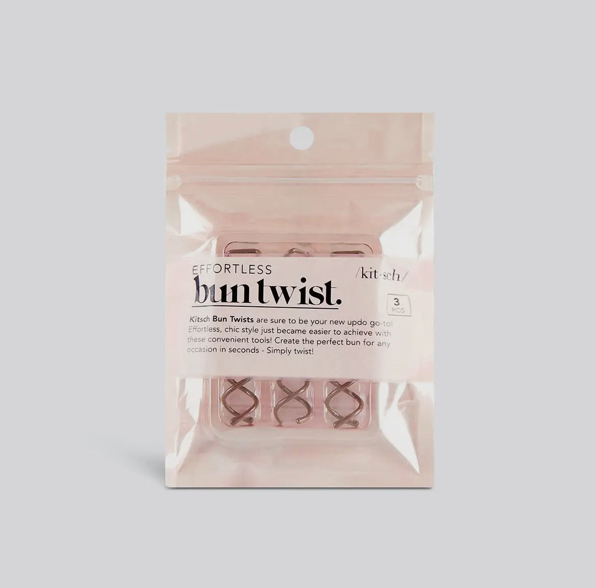 KITSCH | bun twist 3pc | brown
