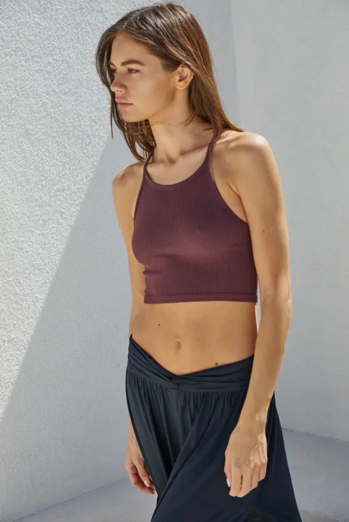 Seamless Halter-neck Top | Cassis