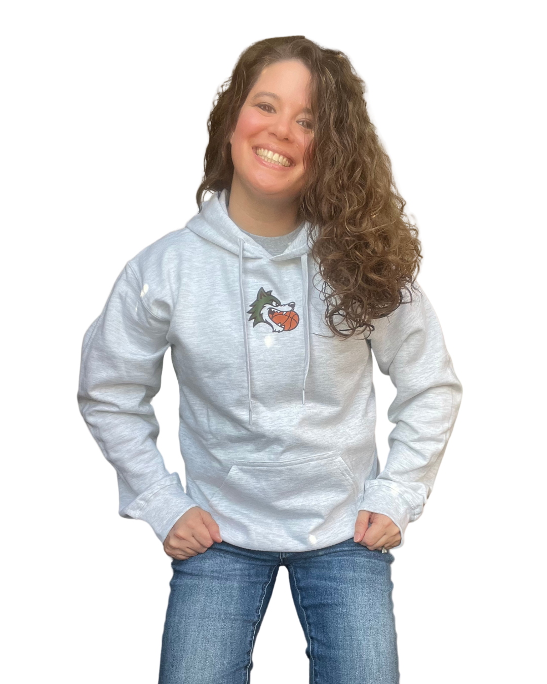 Vintage Wolves Basketball Logo Hoodie