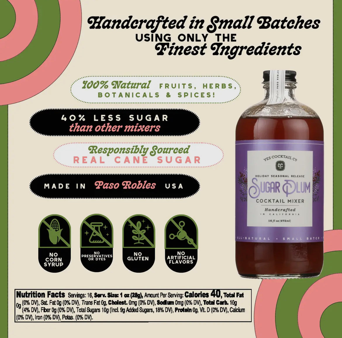 YES Cocktail Co. | Sugar Plum Cocktail Mixer