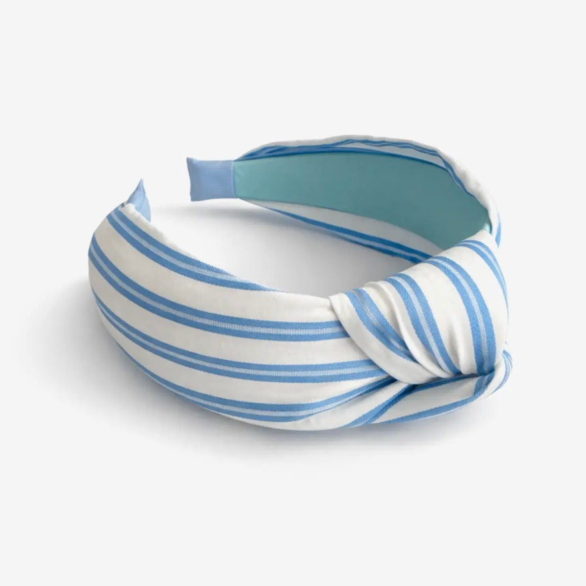 Blue + White Stripe Knotted Headband