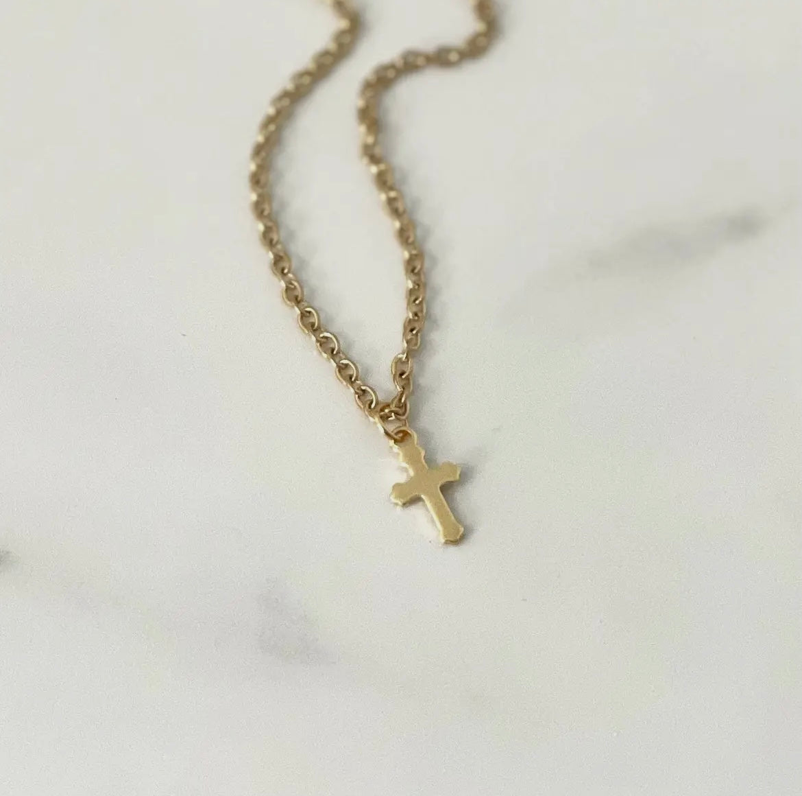 Mustard Seed Cross Necklace