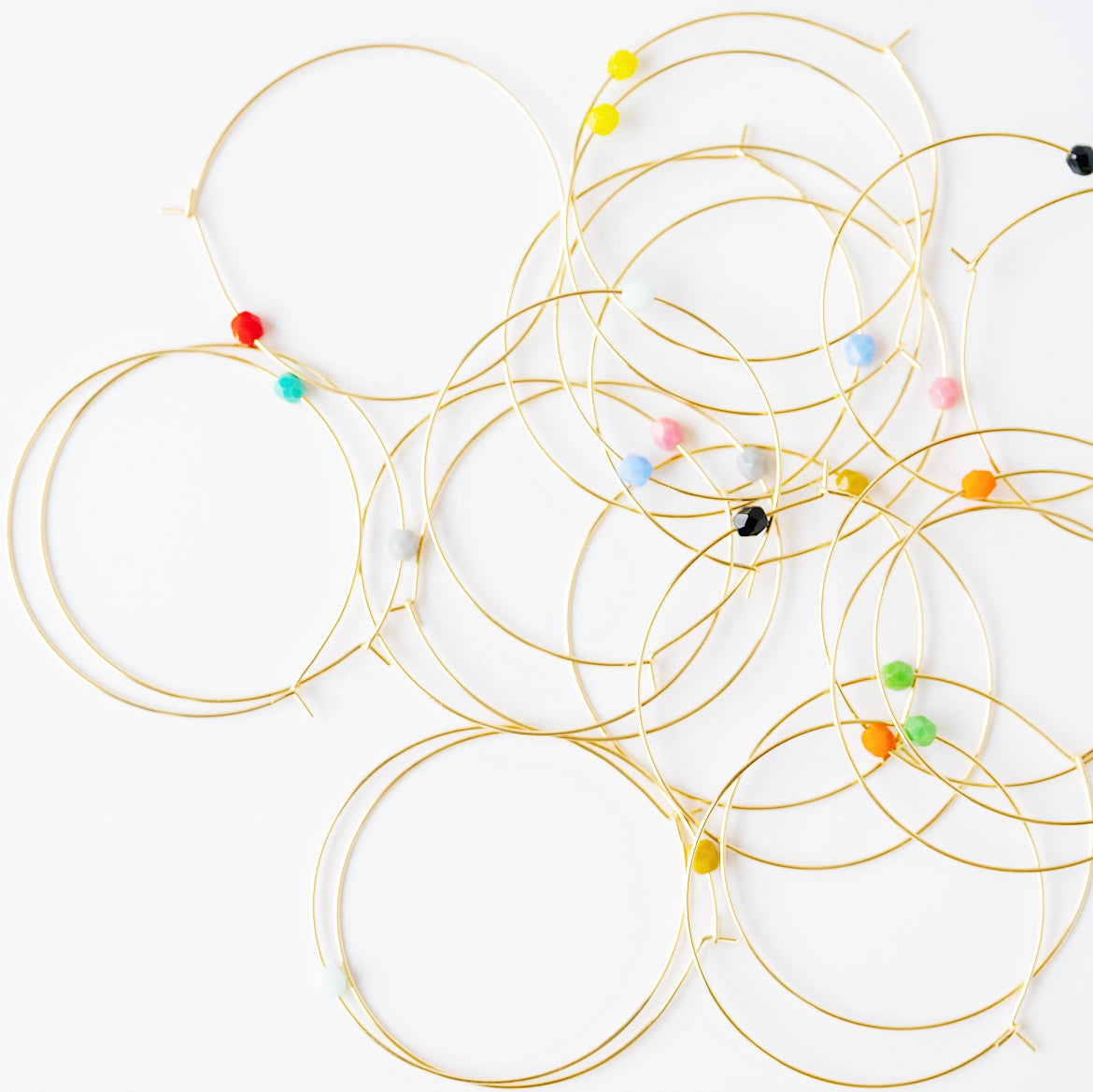 Large Orbit Hoops - Chartreuse