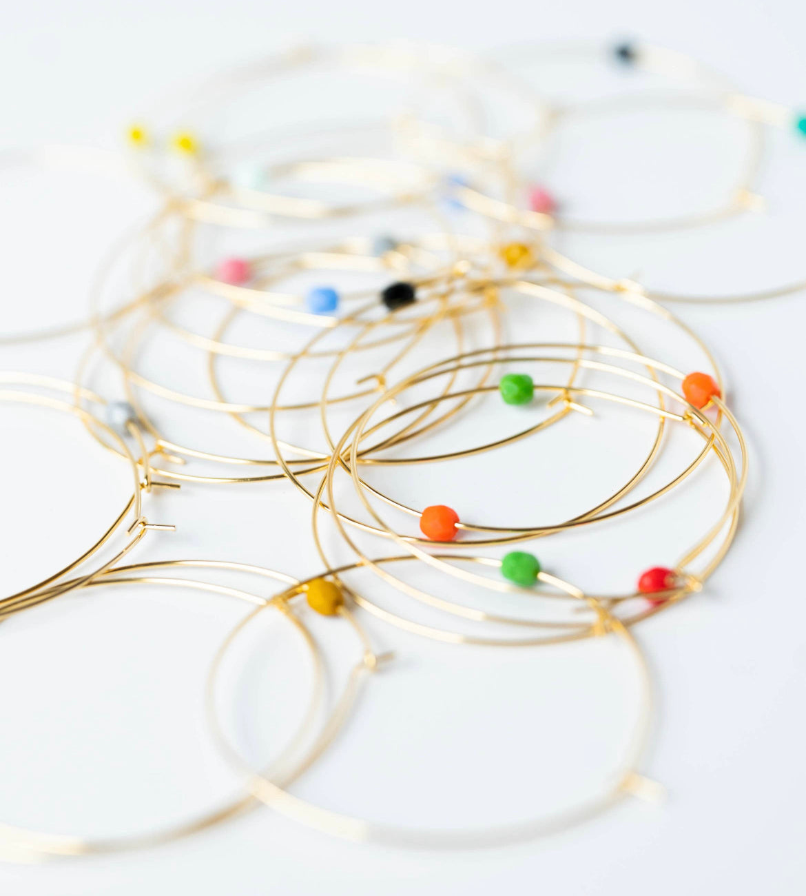 Large Orbit Hoops - Mustard