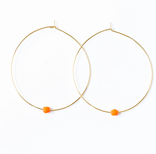 Large Orbit Hoops - Orange