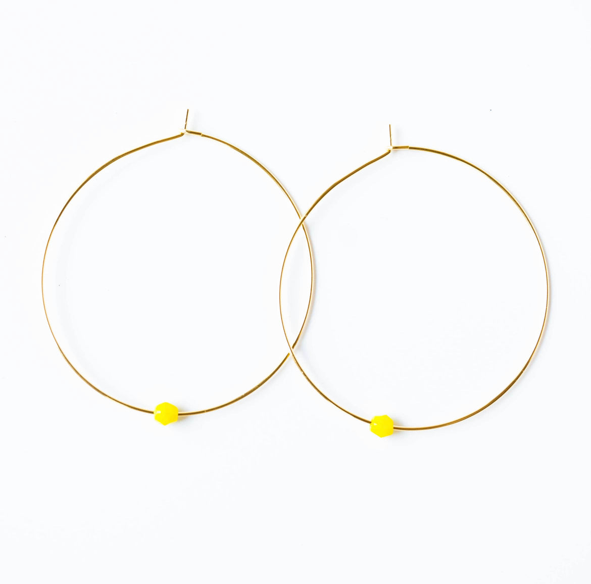 Large Orbit Hoops - Chartreuse