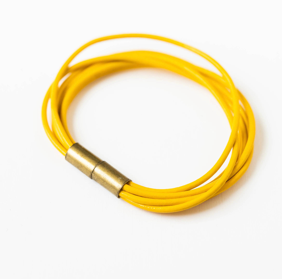 Yellow - Cord Leather Bracelet