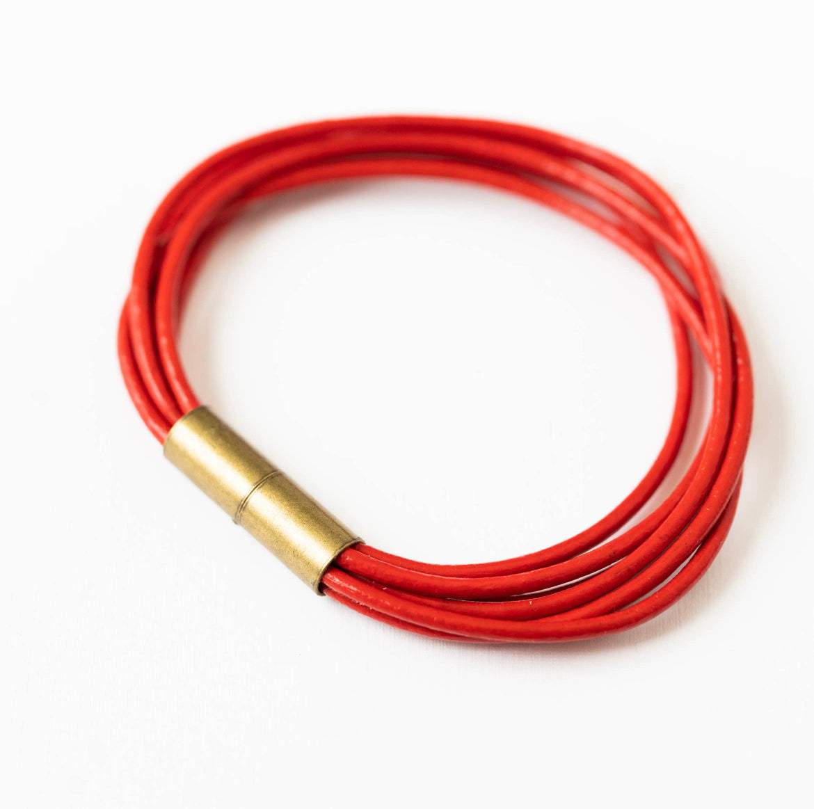 Red - Cord Leather Bracelet