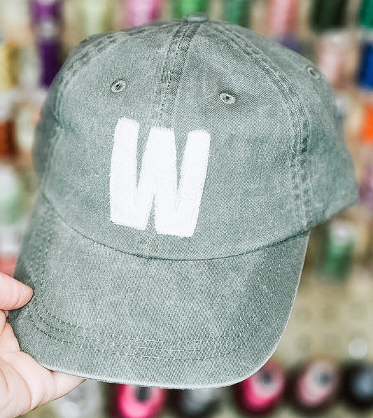 Vintage Washed Green W hat