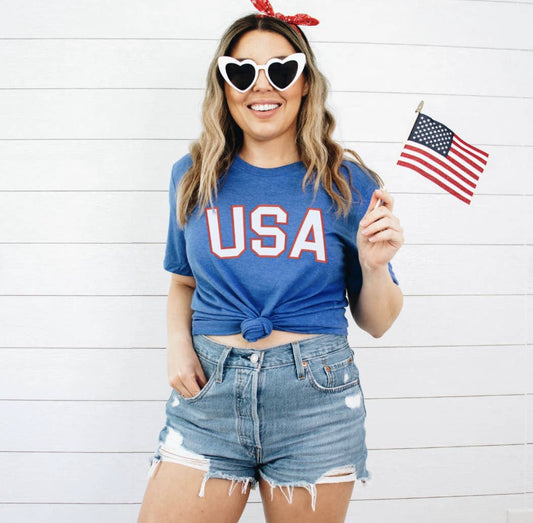 Blue USA Graphic Tee