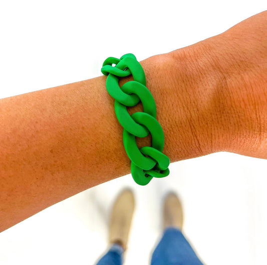 Green Chain Link Bracelet