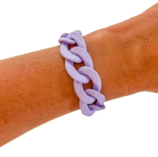 Lavender Chain Link Bracelet