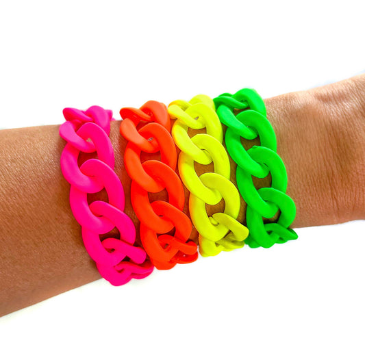 Neon Chain Link Bracelet