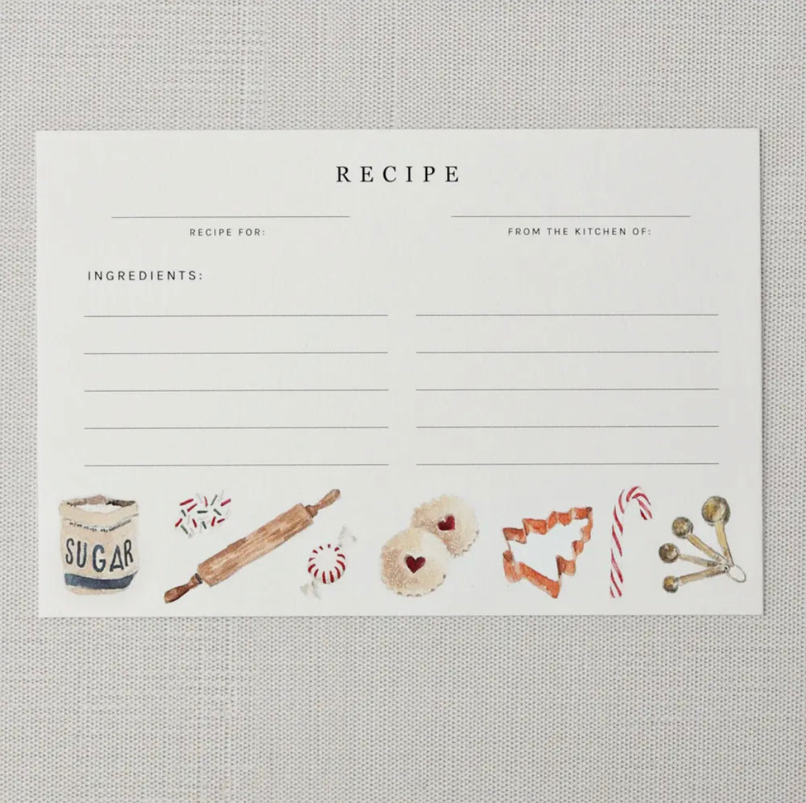 Christmas Baking Recipe Cards